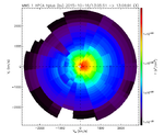 2D slice of HPCA H+ data for 1/2 spin showing bin width in energy and angle
