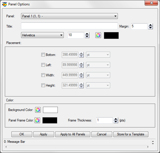 Panel Options